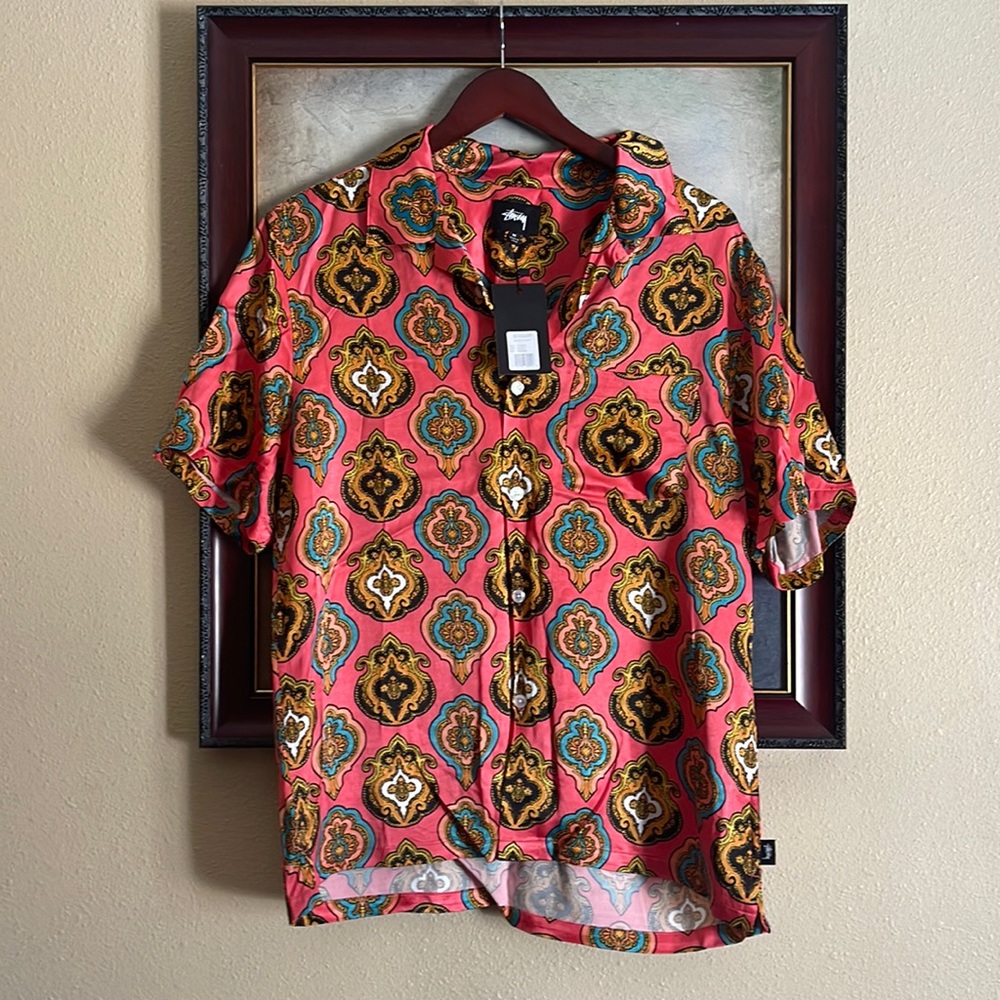 Stussy shield shirt Sz M
